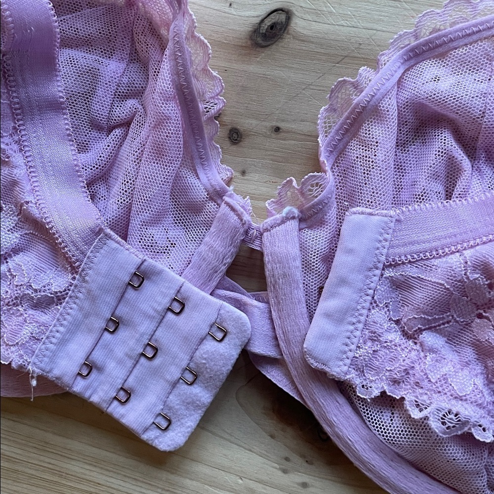 Savage X Fenty Purple Pink Lace Underwire Bra - Picture 7 of 8